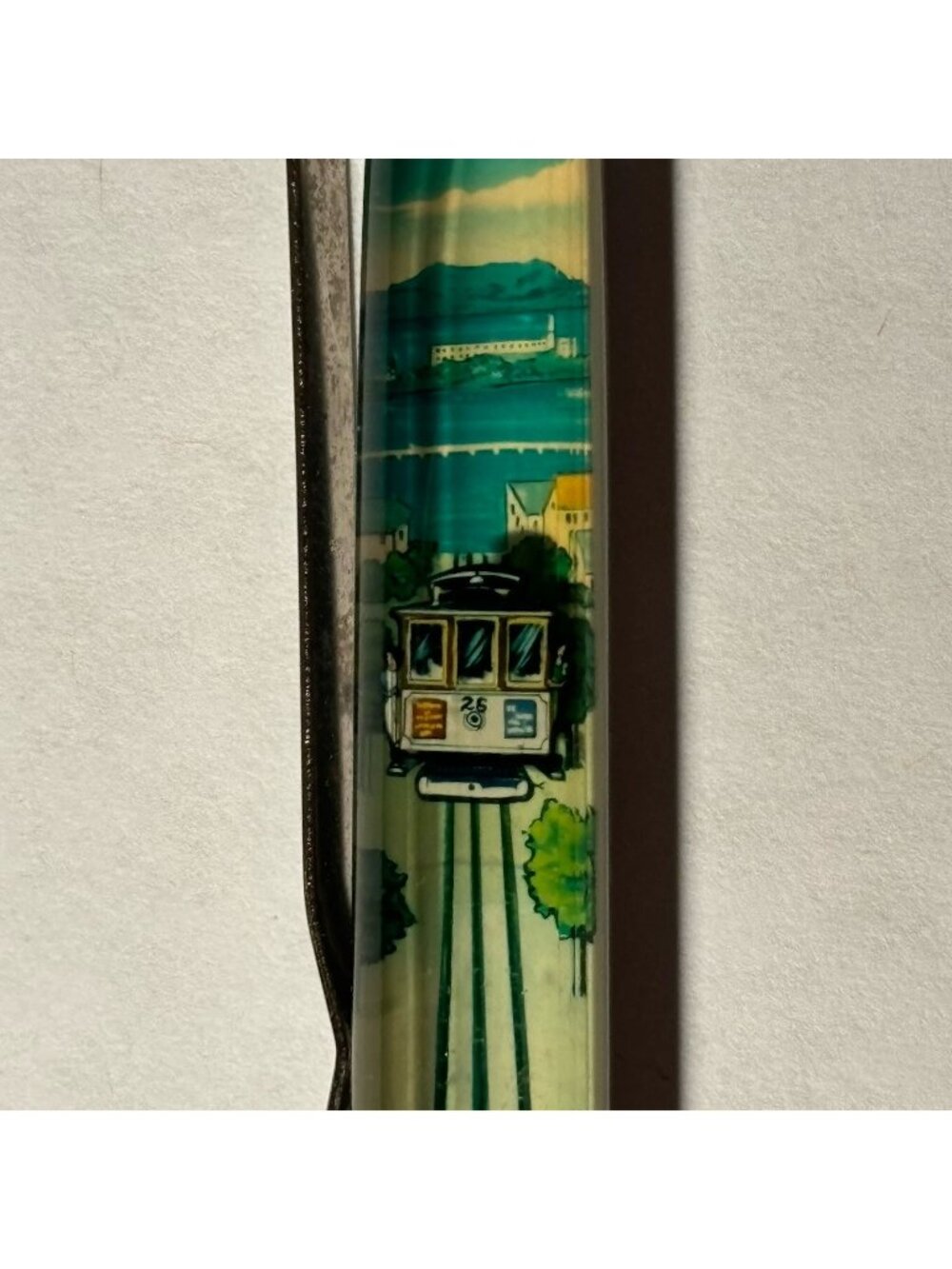 San Francisco California Floaty Pen Cable Car Moves Uphill Souvenir Vintage